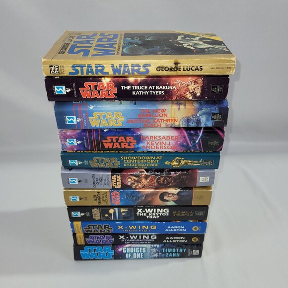 Star Wars 11 Softcover Books Original Trilogy Jedi Academy Black Fleet Crisis - Picture 1 of 3